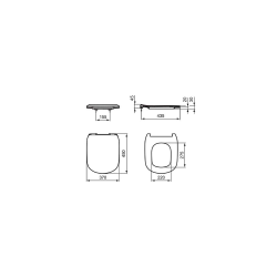 Ideal Standard Tesi Ultra-Flat Soft-Close Seat (T352701)