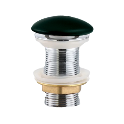 Ceramia PixL 5/4 Free-Flow Waste Without Overflow for Sinks and Basins, Matte Green (CEPXPLUGGEM)