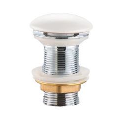 Ceramia PixL 5/4 Free-Flow Waste Without Overflow for Sinks and Basins, Gloss White (CEPXPLUGW)