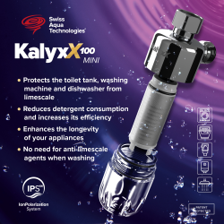 Swiss Aqua Technologies Innovative Anti-limescale Antibacterial Water Softener IPS 100 Kalyxx MINI G 3/8" female (IPSKXMG38T)