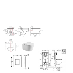 Grohe Rapid SL toilet frame + Swiss Aqua Technologies Rimless toilet bowl + Chrome Skate plate (RAPIDSL-SATRIMLESS)