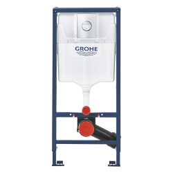  Solido 4-in-1 wall-hung toilet kit, 1.13 m recessed support frame, dual flush, Fresh system + chrome plate (G39978000)