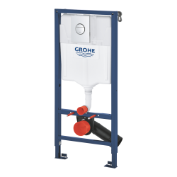 Grohe Solido 4-in-1 built-in WC Frame + Grohe rimless wall-hung WC with SoftClose seat + plate (GRRSTBAWR01-IN)