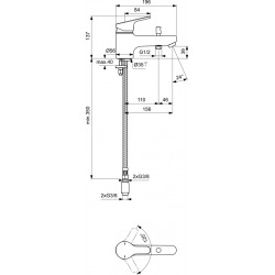 C2 Olyos single-hole tub-shower mixer, chrome (D1141AA)  C2 Olyos single-hole tub-shower mixer, chrome (D1141AA)