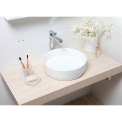 Swiss Aqua Technologies Countertop basin Infinitio 39 x 39 x 12 cm without overflow, white (SATINF3939M)