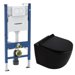 Geberit Duofix Toilet Frame + Ceramia PixL rimless wall-hung WC with SoftClose seat + plate (GEBCEPXBMT02-IN)