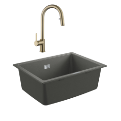 Grohe + Ceramia Grohe K700U composite sink + Ceramia Timeless mixer (G31655TML2BG-SET)