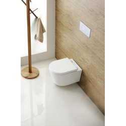 Swiss Aqua Technologies Rimless Wall-Hung Toilet with invisible fixings + soft-close seat (SATrimless)