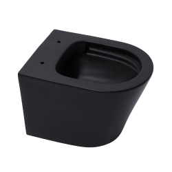 Swiss Aqua Technologies Infinitio Rimless Toilet, invisible fixings + Soft-Close Seat, Matt Black (SATINF010RREXPBKM)