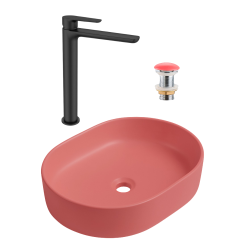 Ceramia PixL 50x36.5x13.5 cm countertop basin + Swiss Aqua Technologies Mood XL basin mixer + Ceramia PixL waste (CEPX50PMSAT285C)