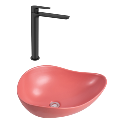 Ceramia PixL 50.5x38x18 cm countertop basin + Swiss Aqua Technologies Mood XL basin mixer + Ceramia PixL waste (CEPX505PMSAT285C)