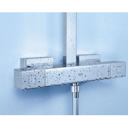  Euphoria Cube System 230 Shower system with thermostatic mixer for wall mounting, Chrome (26087000)