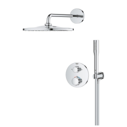 Grohe Precision Concealed Shower Set with Thermostatic Mixer + Overhead Shower + Hand Shower, Chrome (G34880000) Grohe Precision Concealed Shower Set with Thermostatic Mixer + Overhead Shower + Hand Shower, Chrome (G34880000)
