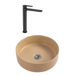 Ceramia PixL 36x12.5 cm countertop washbasin + Swiss Aqua Technologies Mood XL mixer tap + Ceramia PixL waste (CEPX36MOMSAT285C)
