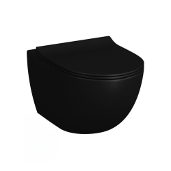 Swiss Aqua Technologies Wall mounted WC SAT Infinitio with softclose seat, Matt black (SATINF011RREXPBKM)