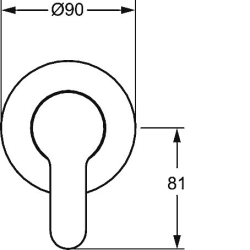 Hansa PRIMO Mounting set with functional unit Single-lever shower faucet for concealed body (49997003)