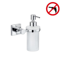 Tesa Hukk Soap dispenser, chromed metal, easy installation without drilling (40255-00000-00)