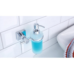 Tesa Hukk Soap dispenser, chromed metal, easy installation without drilling (40255-00000-00)