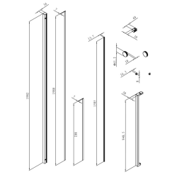Swiss Aqua Technologies Walk-in Xmotion High Stability Mounting Arm for Shower Enclosure, Chrome (SIKOWIXMZAV1)
