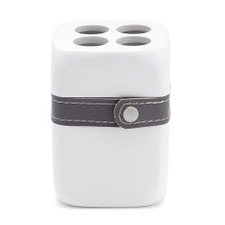 Swiss Aqua Technologies Bela Polyresin Toothbrush Holder, White (BELA11)