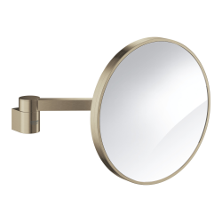 Grohe Selection Glass and metal cosmetic mirror with arm, 7x magnification, Brushed Nickel (41077EN0)