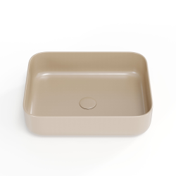  Infinitio Countertop washbasin 50x39 cm, without overflow, Matte brown (SATINF5039LBRM)