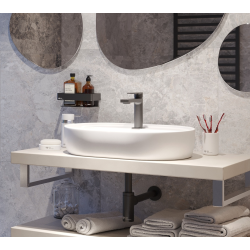 Swiss Aqua Technologies Infinitio Countertop washbasin 60 x 40 x 12.5 cm, without overflow, Matte white (SATINF6040M)