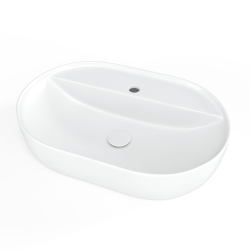  Infinitio Countertop washbasin 60 x 40 x 12.5 cm, without overflow, Matte white (SATINF6040M)