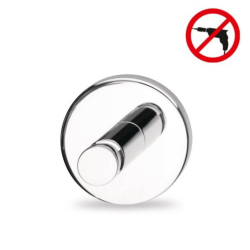 Tesa Powerbutton Chrome Towel Hook, Maximum Load 8 kg, Easy Installation Without Drilling (59322-00000-00)