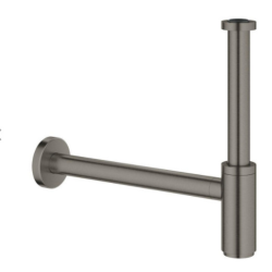 Grohe brushed Hard Graphite brass 5/4" DN32 siphon washbasin (28912AL0)