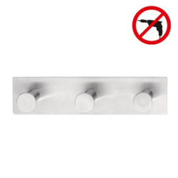 Tesa Powerbutton Triple hook, stainless steel, easy installation without drilling (59334-00000-00)