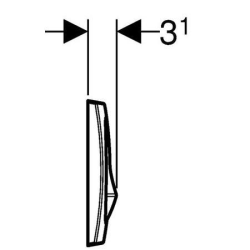 Geberit Delta20 Dual Flush Plate, Glossy Chrome (115.100.21.5)