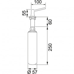 Franke Detergent dispenser, 500 ml, chrome (119.0084.687)