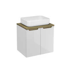 Swiss Aqua Technologies Natural Stilla bathroom vanity unit under sink, 60x60x45 cm, white (STILLAD06033DBK)