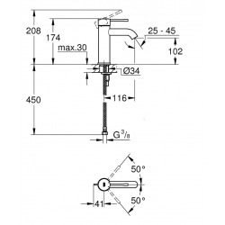  Grohe Essence Nouveau - basin mixer chrome (23590001)