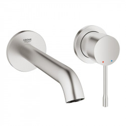 Grohe ESSENCE NEW - Single lever basin mixer front 2 holes size M SuperSteel (19408DC1)