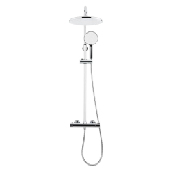  XXL 250 shower column with thermostatic mixer, 3-jet hand shower, chrome (SATSSTKE)