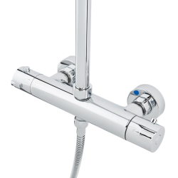 Swiss Aqua Technologies XXL 250 shower column with thermostatic mixer, 3-jet hand shower, chrome (SATSSTKE)
