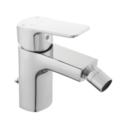 Optima Cube Way by Siko Bidet mixer tap with chrome spout and pull-out spray, chrome (CU235)