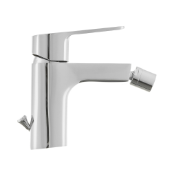 Optima Cube Way by Siko Bidet mixer tap with chrome spout and pull-out spray, chrome (CU235)