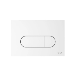 Vitra  Root Round Dual Flush Plate, Gloss White (740-2200)