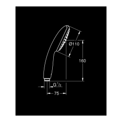  Vitalio Start 110 hand shower, 1 jet, chrome (G27940001)