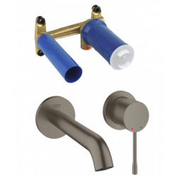 Grohe Essence Single lever basin mixer 2 holes Size M Hard Graphite Brushed (19408AL1-set)