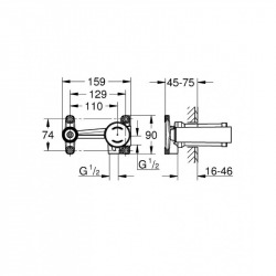 Grohe Essence Single lever basin mixer 2 holes Size M Hard Graphite Brushed (19408AL1-set)