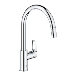 Grohe Start Loop single-lever kitchen mixer tap with pull-out spray, chrome (G30556000)