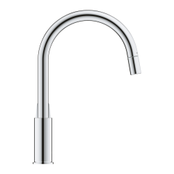 Grohe Start Loop single-lever kitchen mixer tap with pull-out spray, chrome (G30556000)
