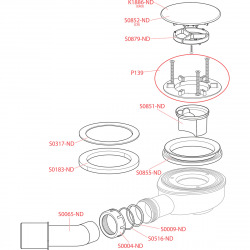 Alca Ultra flat shower drain (A491CR)