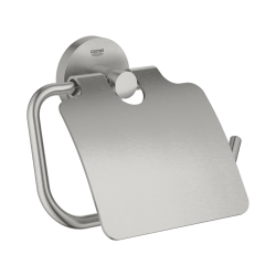 Grohe Start wall-mounted metal toilet paper holder with concealed fixings, stainless steel (G41179DC0)