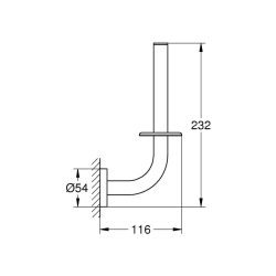  Start wall-mounted metal toilet paper holder with concealed fixings, matte black (G411862430)