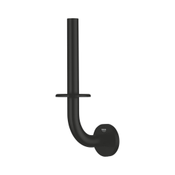 Grohe Start wall-mounted metal toilet paper holder with concealed fixings, matte black (G411862430)
